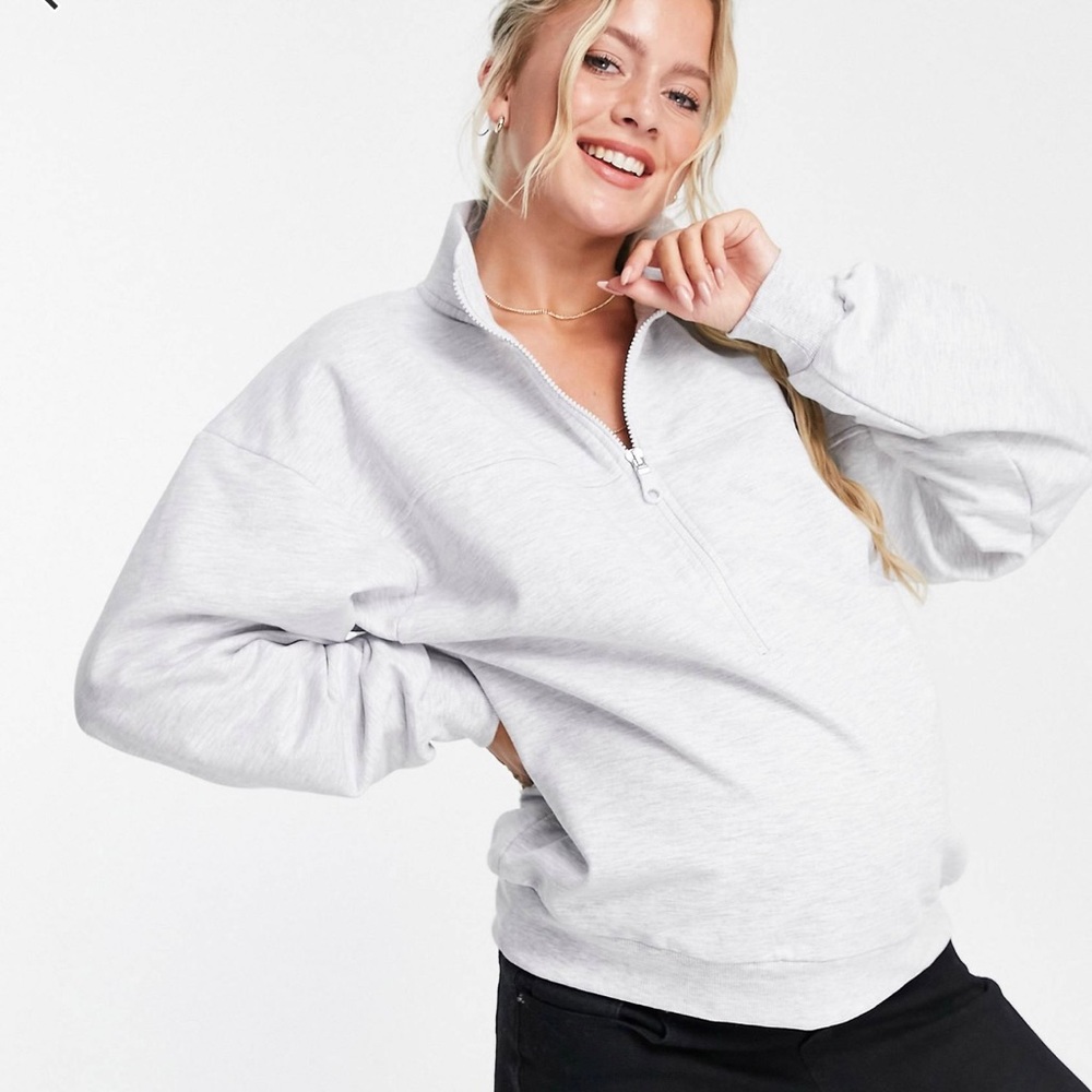 Half zip maternity